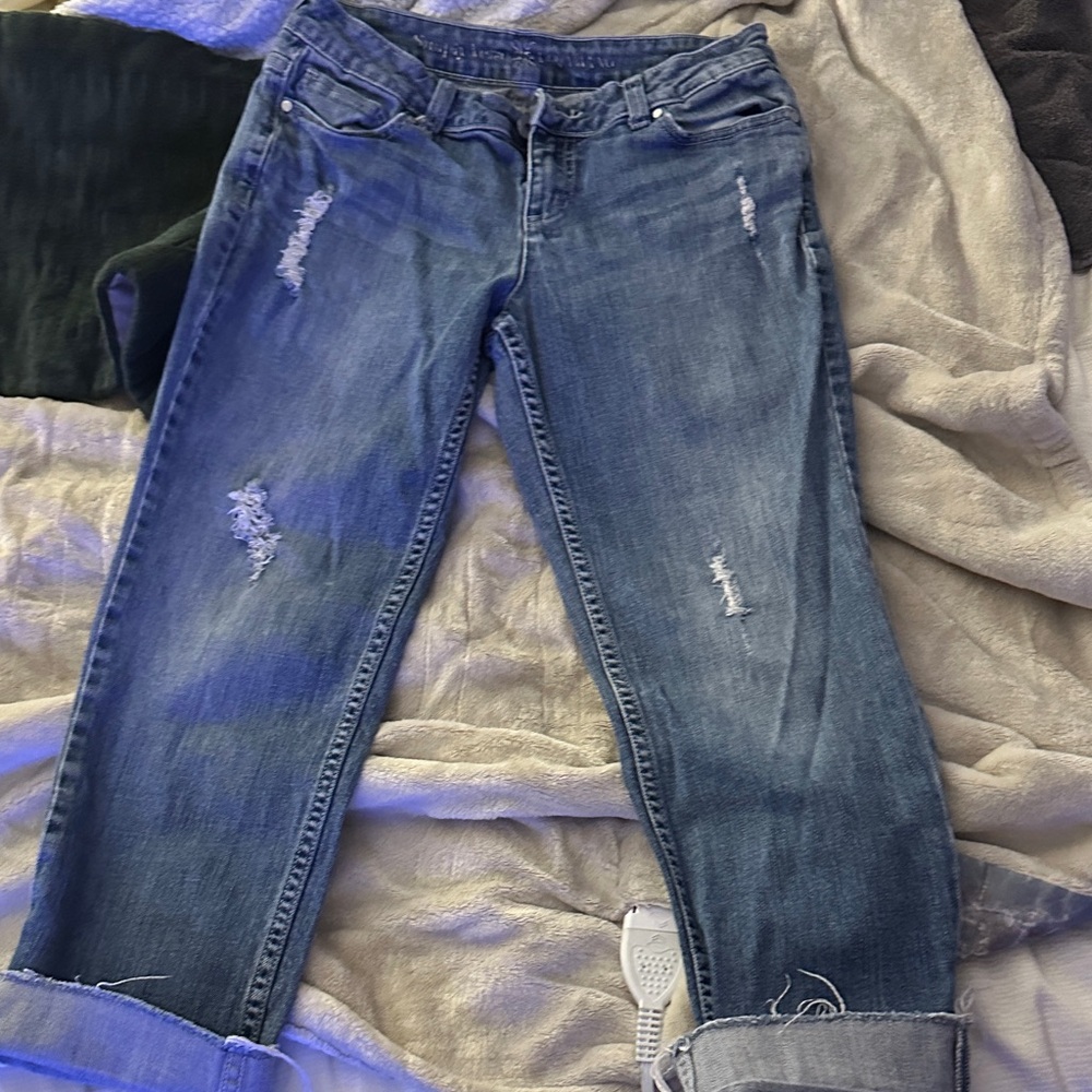 Simply Vera Vera Wang Light Blue Distressed Women's Jeans